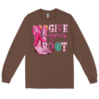 Chestnut give cancer the boot Long Sleeve Tee - NancyCooperArtShop