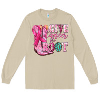 Mushroom give cancer the boot Long Sleeve Tee - NancyCooperArtShop