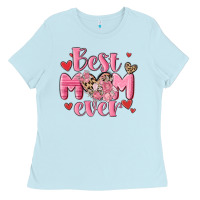 Baby Blue best mom ever Ladies Tee - MaliasSmallBusiness