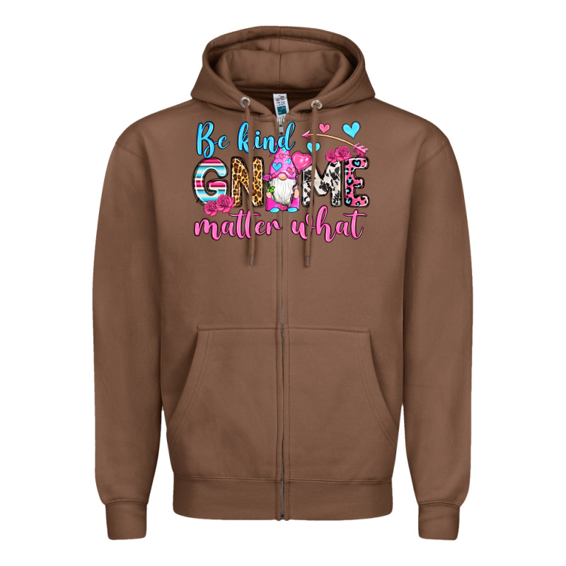 Be Kind Gnome Matter What Zipper Hoodie by OliviaCreatesArt | Teevron