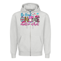 Dove Grey be kind gnome matter what Zipper Hoodie - OliviaCreatesArt
