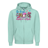 Seafoam be kind gnome matter what Zipper Hoodie - OliviaCreatesArt