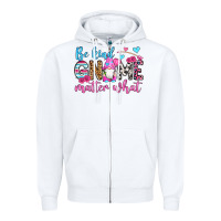 White be kind gnome matter what Zipper Hoodie - OliviaCreatesArt