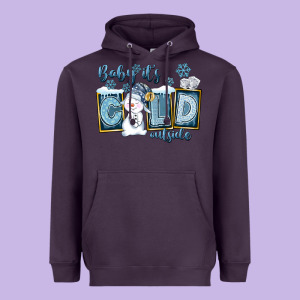 Baby It's Cold Outside Heavyweight Hoodie Designed By Fadigitalartstudio
