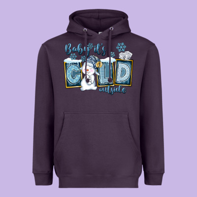 Baby It's Cold Outside Heavyweight Hoodie Designed By Fadigitalartstudio