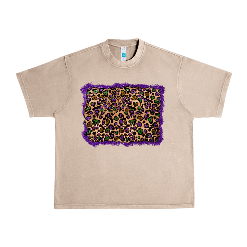 Mardi Gras Leopard Background Urban Heavy Tee by RanaPortraitStore | Teevron