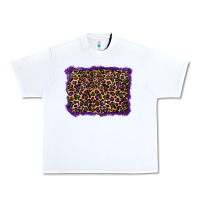 White mardi gras leopard background Urban Heavy Tee - RanaPortraitStore