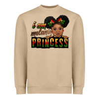 I Am Melanin Princess Black Peekaboo Heavyweight Sweatshirt | Teevron