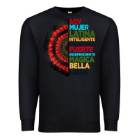 Black hispanic heritage month hand fan Premium Sweatshirt - BundleAndBundleShop