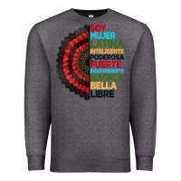 Charcoal Heather hispanic heritage month hand fan Premium Sweatshirt - BundleAndBundleShop