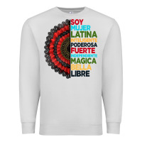 Dove Grey hispanic heritage month hand fan Premium Sweatshirt - BundleAndBundleShop