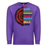 Purple hispanic heritage month hand fan Premium Sweatshirt - BundleAndBundleShop