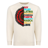 Sandshell hispanic heritage month hand fan Premium Sweatshirt - BundleAndBundleShop