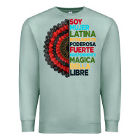 Seafoam hispanic heritage month hand fan Premium Sweatshirt - BundleAndBundleShop