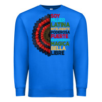 True Royal hispanic heritage month hand fan Premium Sweatshirt - BundleAndBundleShop