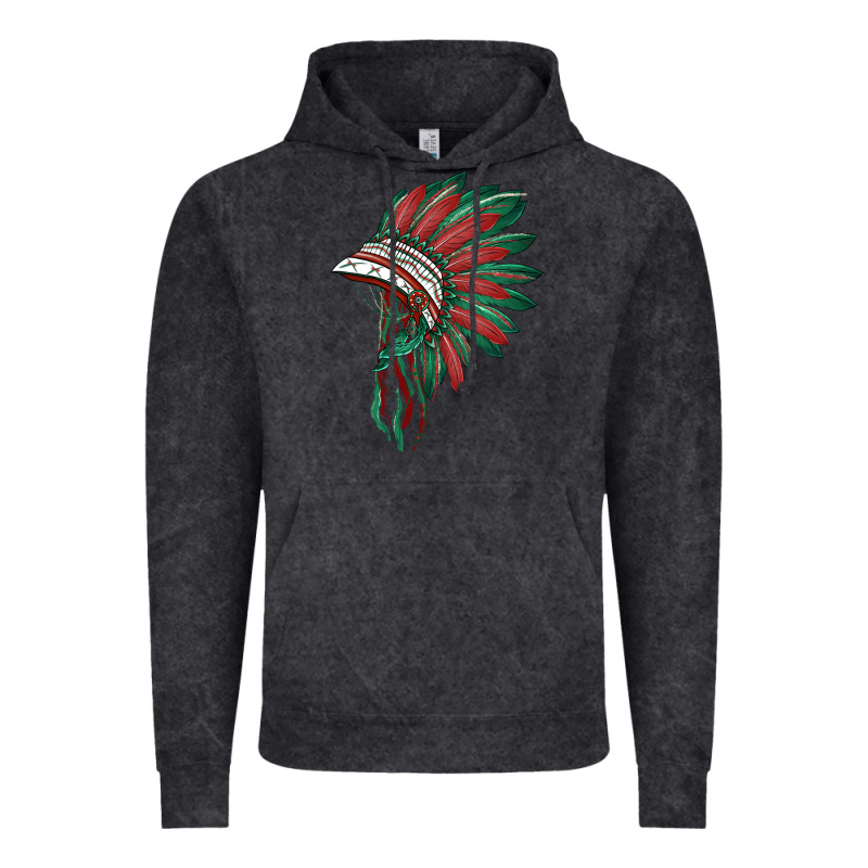 American Flag Indian Headdress Vintage Hoodie by BarkalooDesign | Teevron