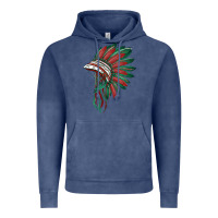 Vintage Denim american flag indian headdress Vintage Hoodie - BarkalooDesign