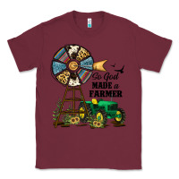 Burgundy So God Made a Farmer Classic Tee - JahusDesignShop