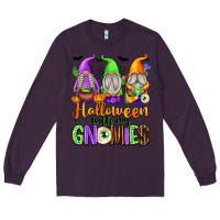 Plum Halloween with My Gnomes Long Sleeve Tee - texasbilliewilder