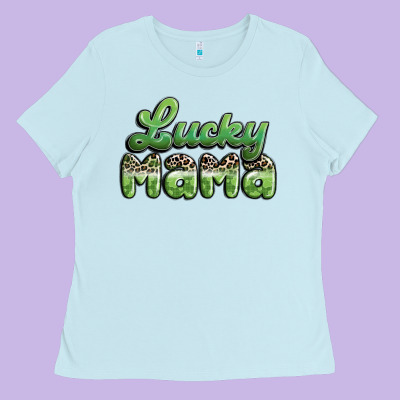Lucky Mama Ladies Tee Designed By Maliassmallbusiness