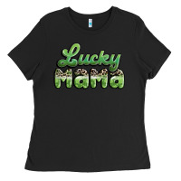 Black lucky mama Ladies Tee - MaliasSmallBusiness