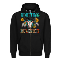 Black adulting is some bullshit Zipper Hoodie - OliviaCreatesArt