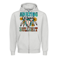 Dove Grey adulting is some bullshit Zipper Hoodie - OliviaCreatesArt