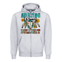 Heather Grey adulting is some bullshit Zipper Hoodie - OliviaCreatesArt
