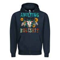 Navy adulting is some bullshit Zipper Hoodie - OliviaCreatesArt