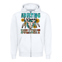 White adulting is some bullshit Zipper Hoodie - OliviaCreatesArt