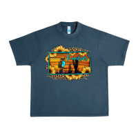 Midnight Navy kansas owl sunset sunflower map Urban Heavy Tee - JahusDesignShop