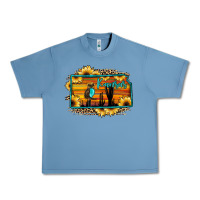 Pebble Blue kansas owl sunset sunflower map Urban Heavy Tee - JahusDesignShop