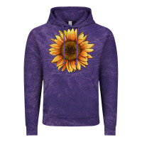 Cloud Purple sunflower Vintage Hoodie - BarkalooDesign