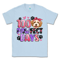 Dusty Blue 100 pawfect days Classic Tee - Artiststas