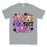 Heather Grey 100 pawfect days Classic Tee - Artiststas