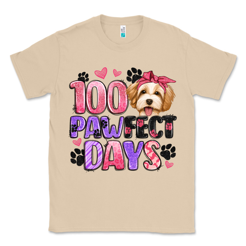 100 Pawfect Days Classic Tee by Artiststas | Teevron