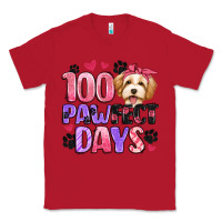 Red 100 pawfect days Classic Tee - Artiststas