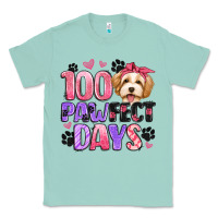 Seafoam 100 pawfect days Classic Tee - Artiststas