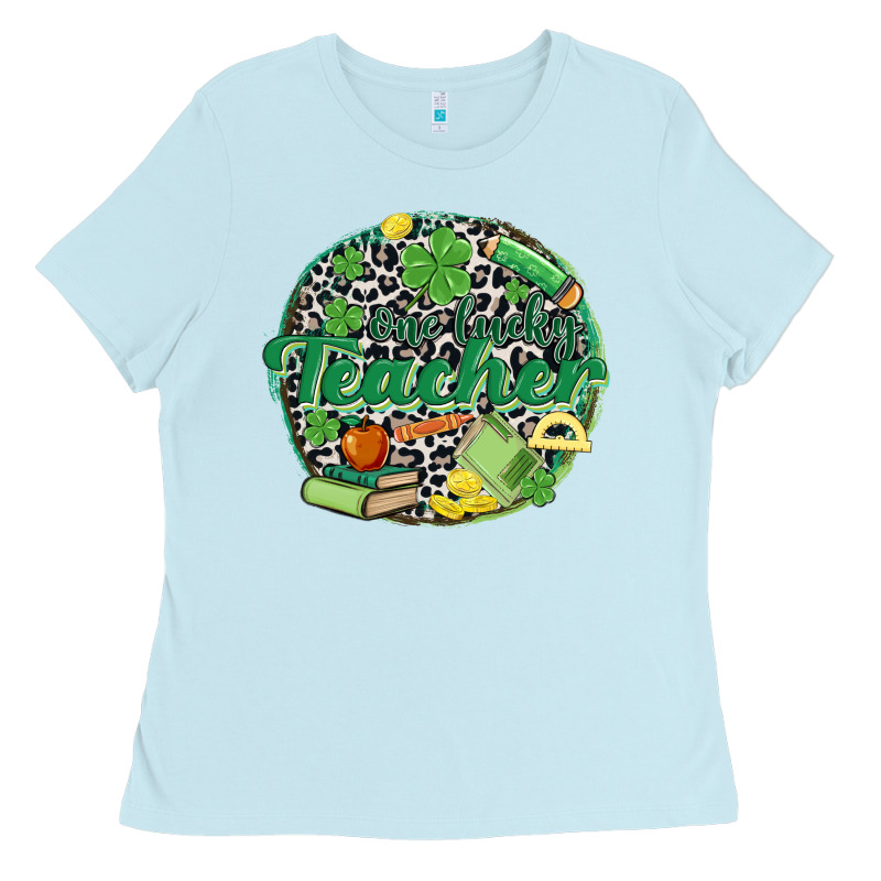 One Lucky Teacher Ladies Tee by MaliasSmallBusiness | Teevron