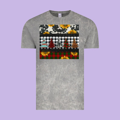 Christmas Trees And Sunflowers Vintage Tee Designed By Jasminsmagicworld