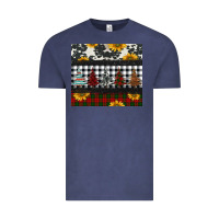 Vintage Denim christmas trees and sunflowers Vintage Tee - Jasminsmagicworld