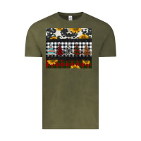 Vintage Olive christmas trees and sunflowers Vintage Tee - Jasminsmagicworld