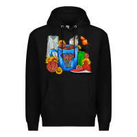 Black Basketball Coffee cup Premium Hoodie - FaDigitalArtStudio