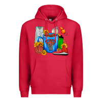 Cardinal Basketball Coffee cup Premium Hoodie - FaDigitalArtStudio