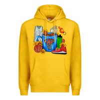 Lemon Basketball Coffee cup Premium Hoodie - FaDigitalArtStudio