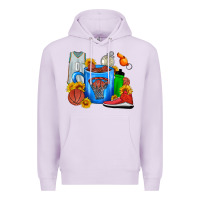 Lilac Basketball Coffee cup Premium Hoodie - FaDigitalArtStudio