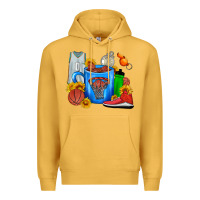 Mustard Basketball Coffee cup Premium Hoodie - FaDigitalArtStudio