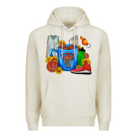 Oatmeal Heather Basketball Coffee cup Premium Hoodie - FaDigitalArtStudio