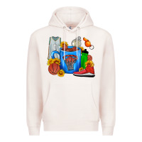 Pale Pink Basketball Coffee cup Premium Hoodie - FaDigitalArtStudio