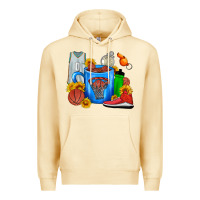 Pina Colada Basketball Coffee cup Premium Hoodie - FaDigitalArtStudio